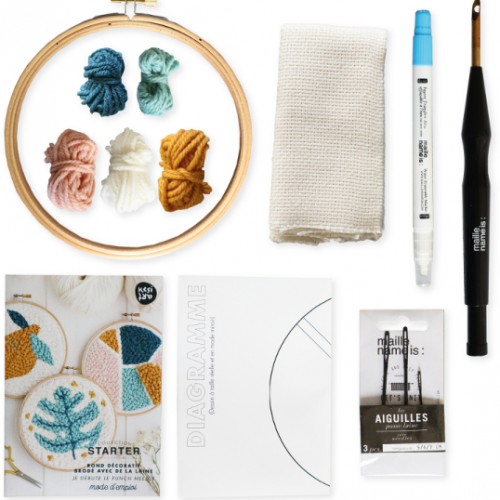 ready-to-create I learn to punch needle kit - abstract