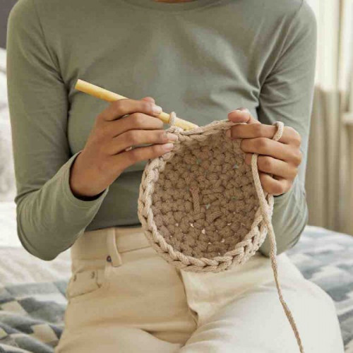 dmc gift of stitch - storage basket crochet kit