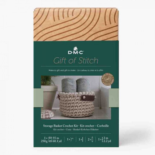 dmc gift of stitch - storage basket crochet kit