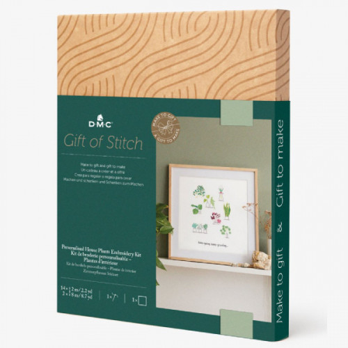 dmc gift of stitch - embroidery kit house plants