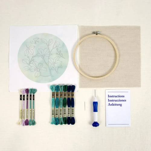 DMC Punch needle kit jungle foliage 18.5cm