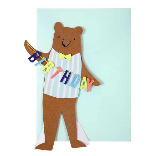 stand-up birthday bear card