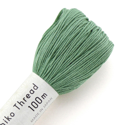 sashiko thread 100 m - 117 mute green