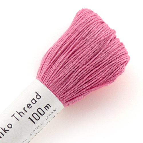 sashiko thread 100 m - 110 pink sherbet