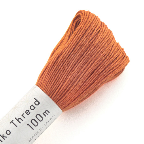 sashiko thread 100 m - 122 soft orange