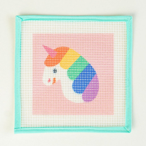 rainbow unicorn needlepointkit for kids